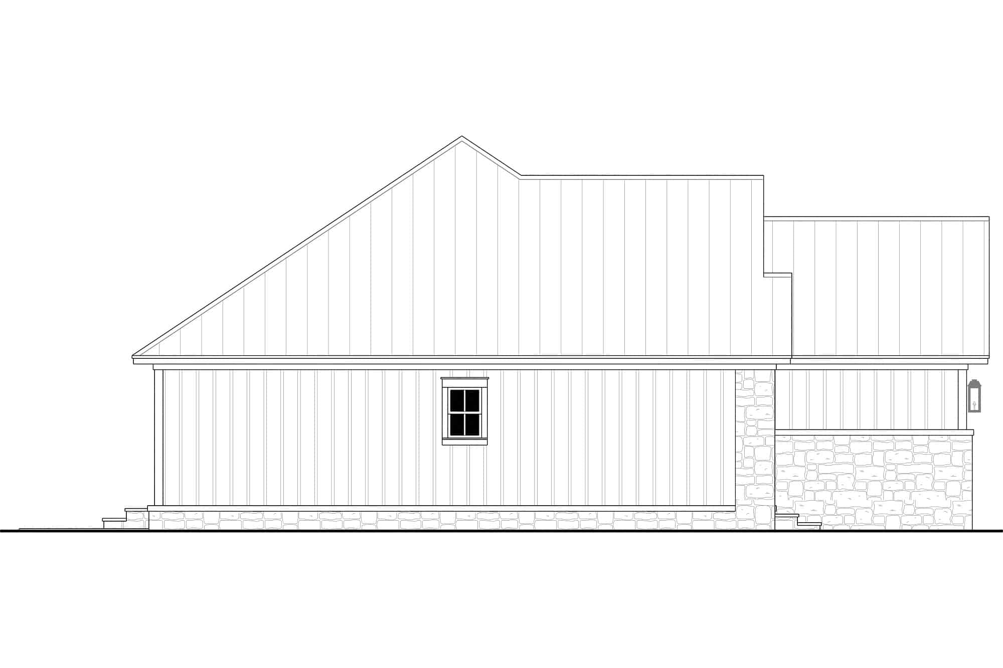 Home Plan Left Elevation of this 3-Bedroom,1498 Sq Ft Plan -142-1433