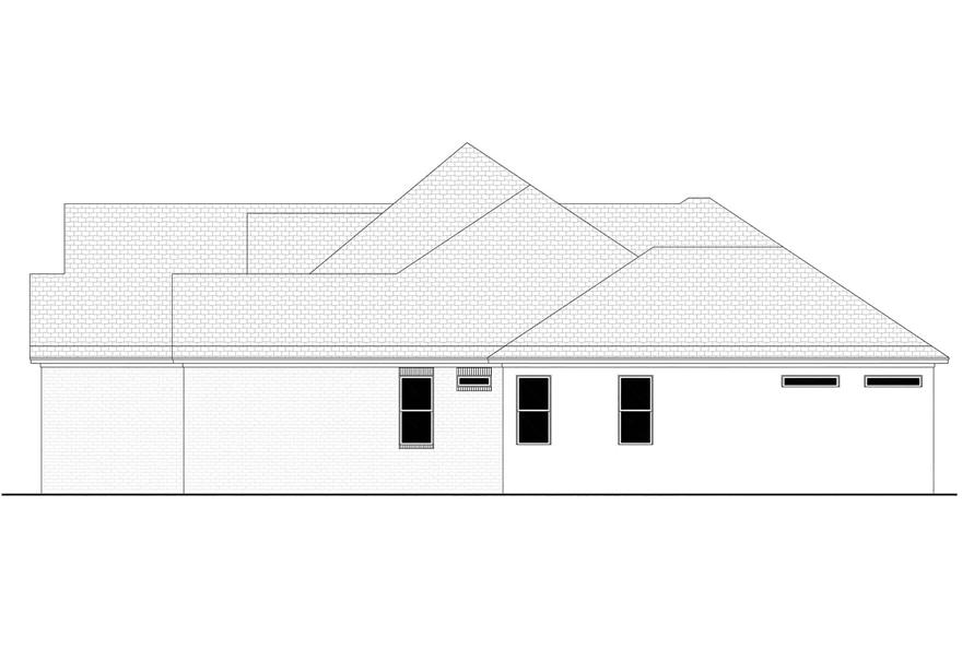 Home Plan Right Elevation of this 5-Bedroom,3152 Sq Ft Plan -142-1440