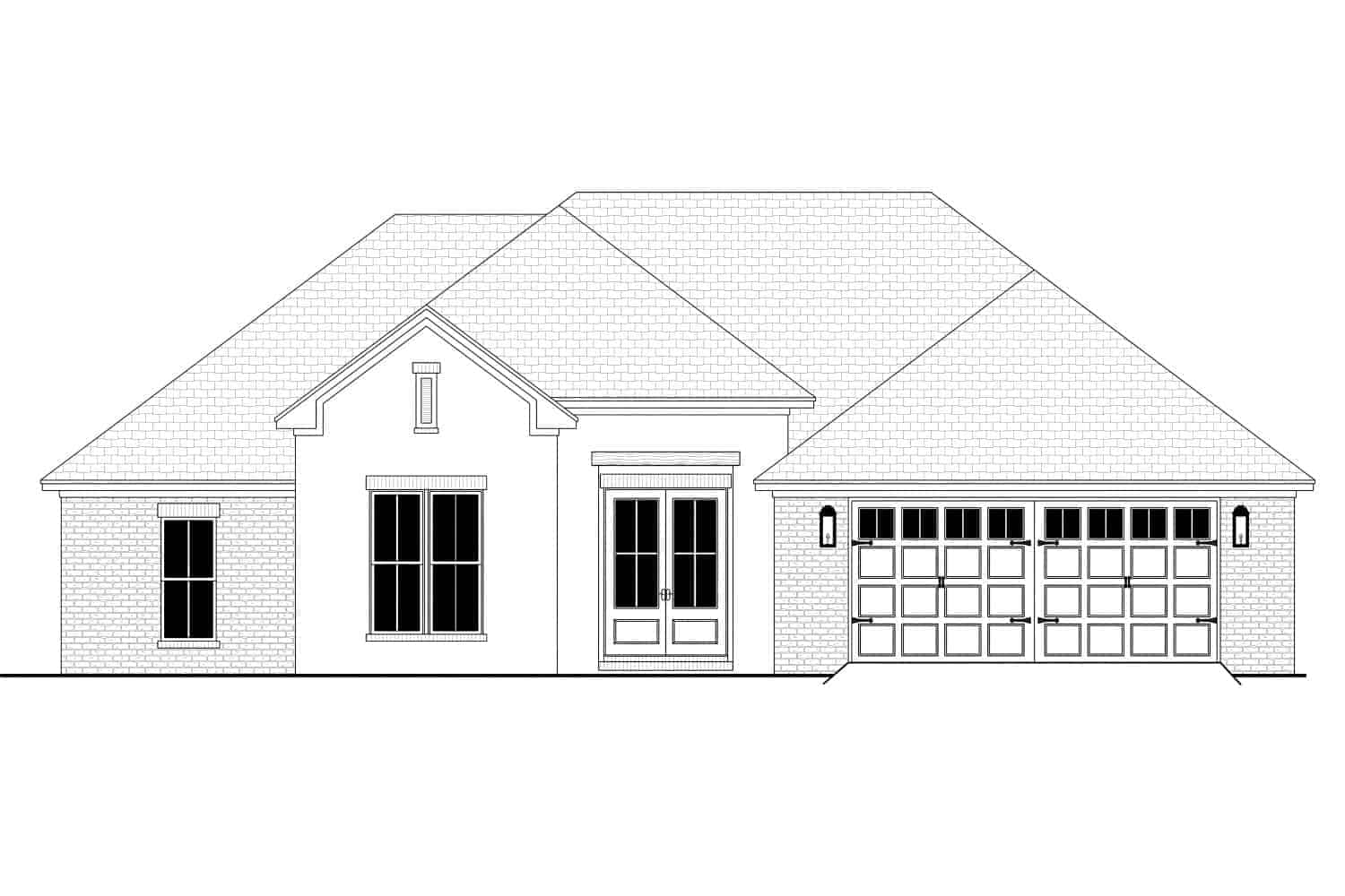 Home Plan Front Elevation of this 4-Bedroom,1999 Sq Ft Plan -142-1441