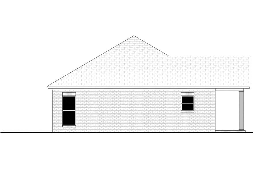 Home Plan Left Elevation of this 2-Bedroom,1994 Sq Ft Plan -142-1442