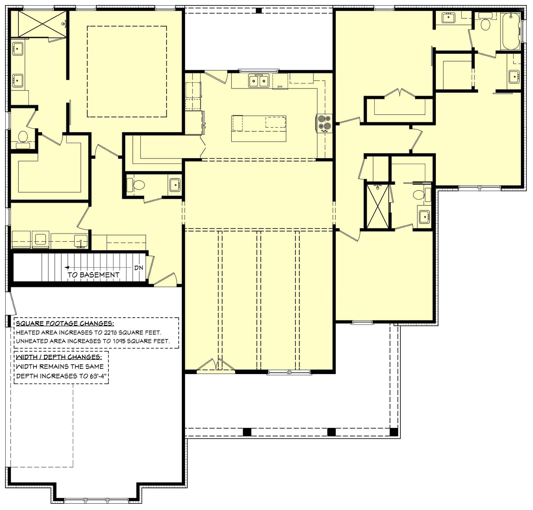 Contemporary House Plan - 4 Bedrms, 3.5 Baths - 2258 Sq Ft - #142-1443