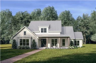 4-Bedroom, 2258 Sq Ft Contemporary House Plan - 142-1443 - Front Exterior