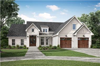 4-Bedroom, 2658 Sq Ft Contemporary Home Plan - 142-1444 - Main Exterior