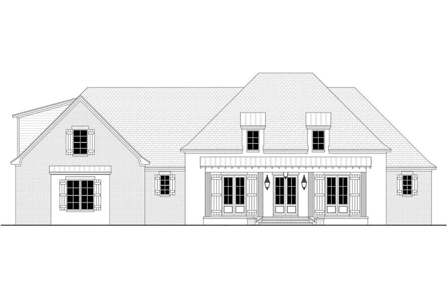 Home Plan Front Elevation of this 4-Bedroom,3106 Sq Ft Plan -142-1446