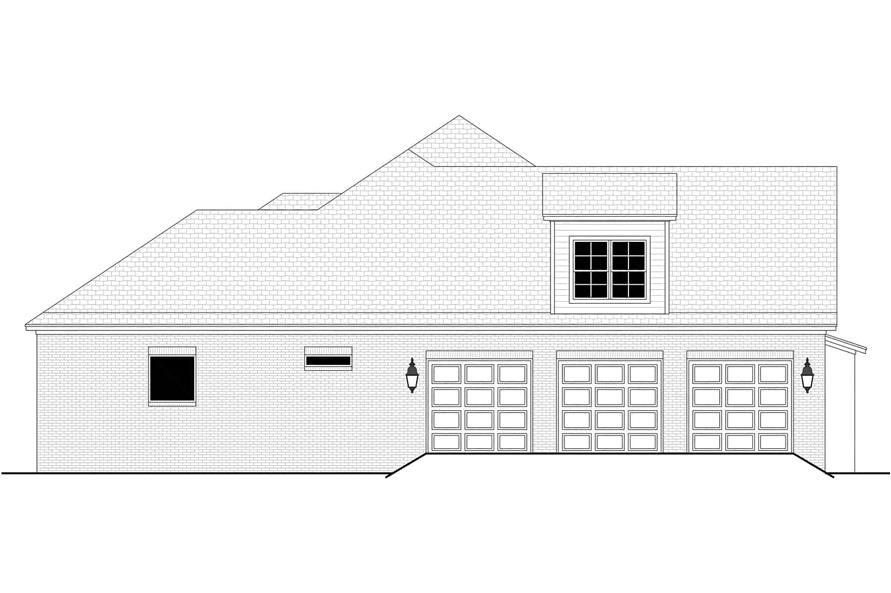 Home Plan Left Elevation of this 4-Bedroom,3106 Sq Ft Plan -142-1446