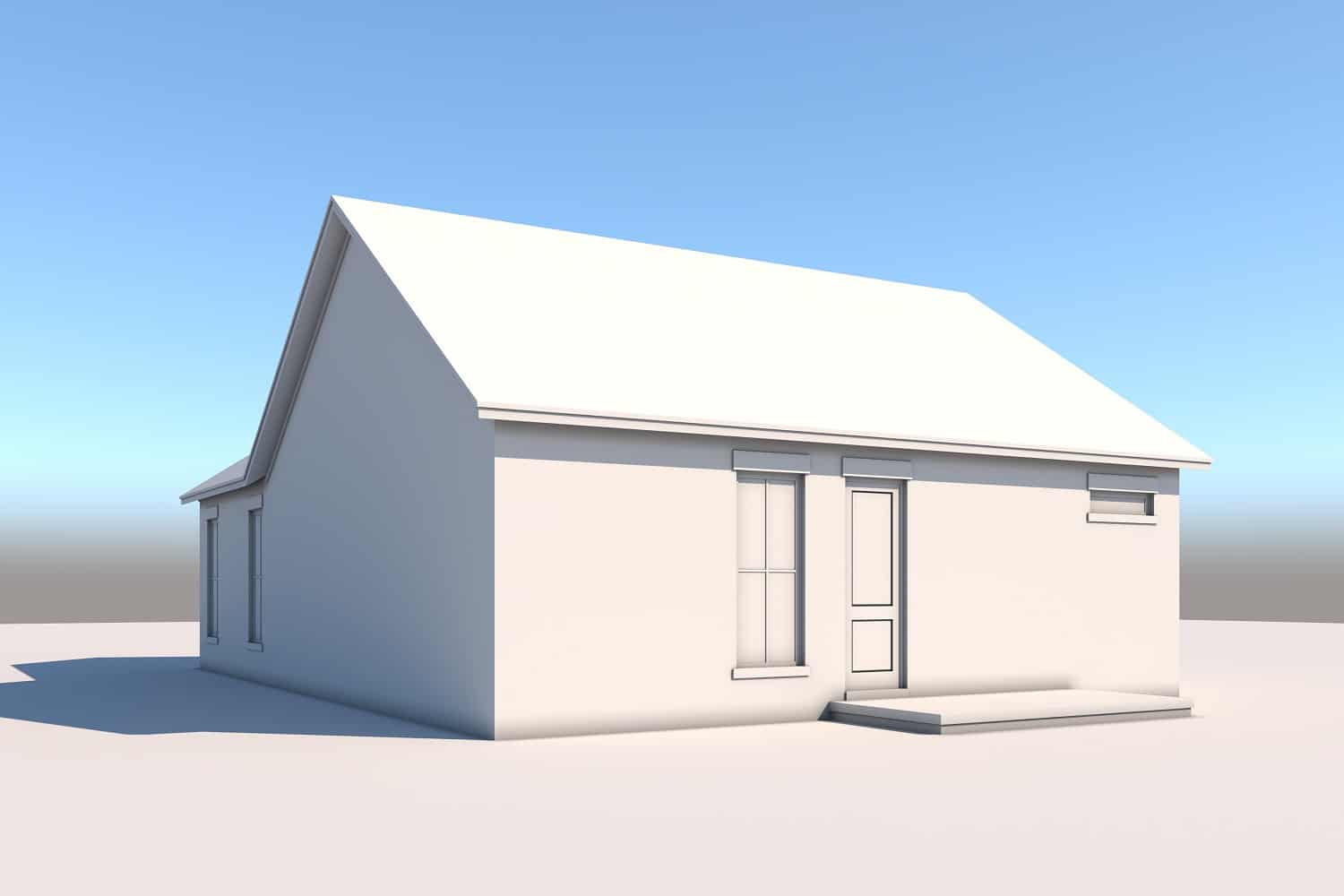 Home Plan Rear Elevation of this 2-Bedroom,1196 Sq Ft Plan -142-1450