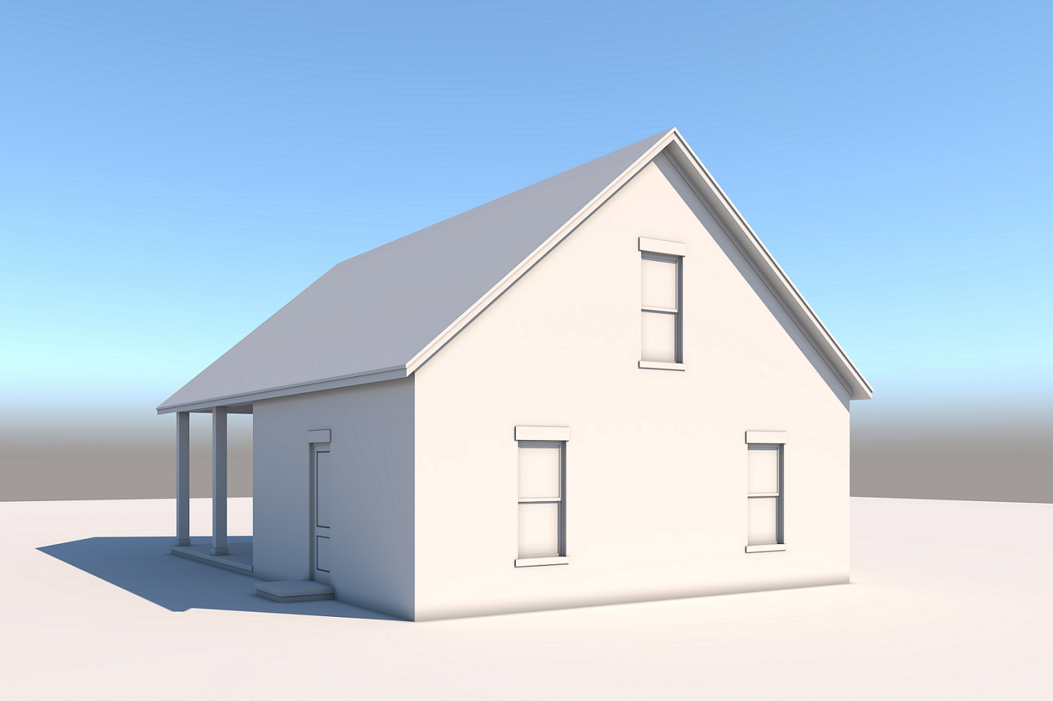 Rear View of this 0-Bedroom,566 Sq Ft Plan -142-1451