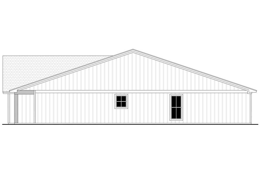 Home Plan Right Elevation of this 6-Bedroom,2496 Sq Ft Plan -142-1453