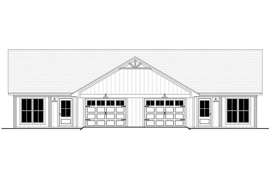 Home Plan Front Elevation of this 6-Bedroom,2496 Sq Ft Plan -142-1453