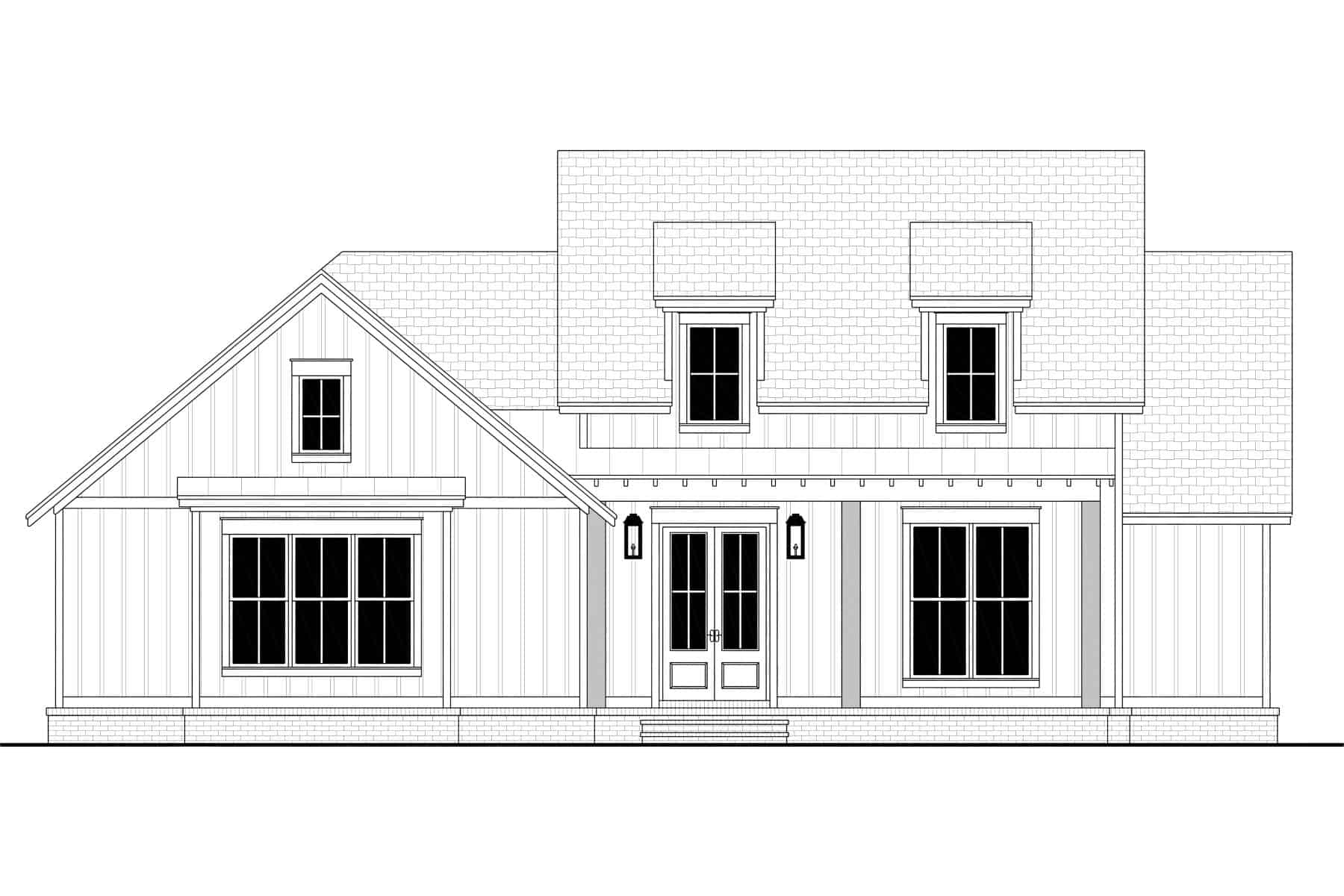 Home Plan Front Elevation of this 3-Bedroom,1997 Sq Ft Plan -142-1464