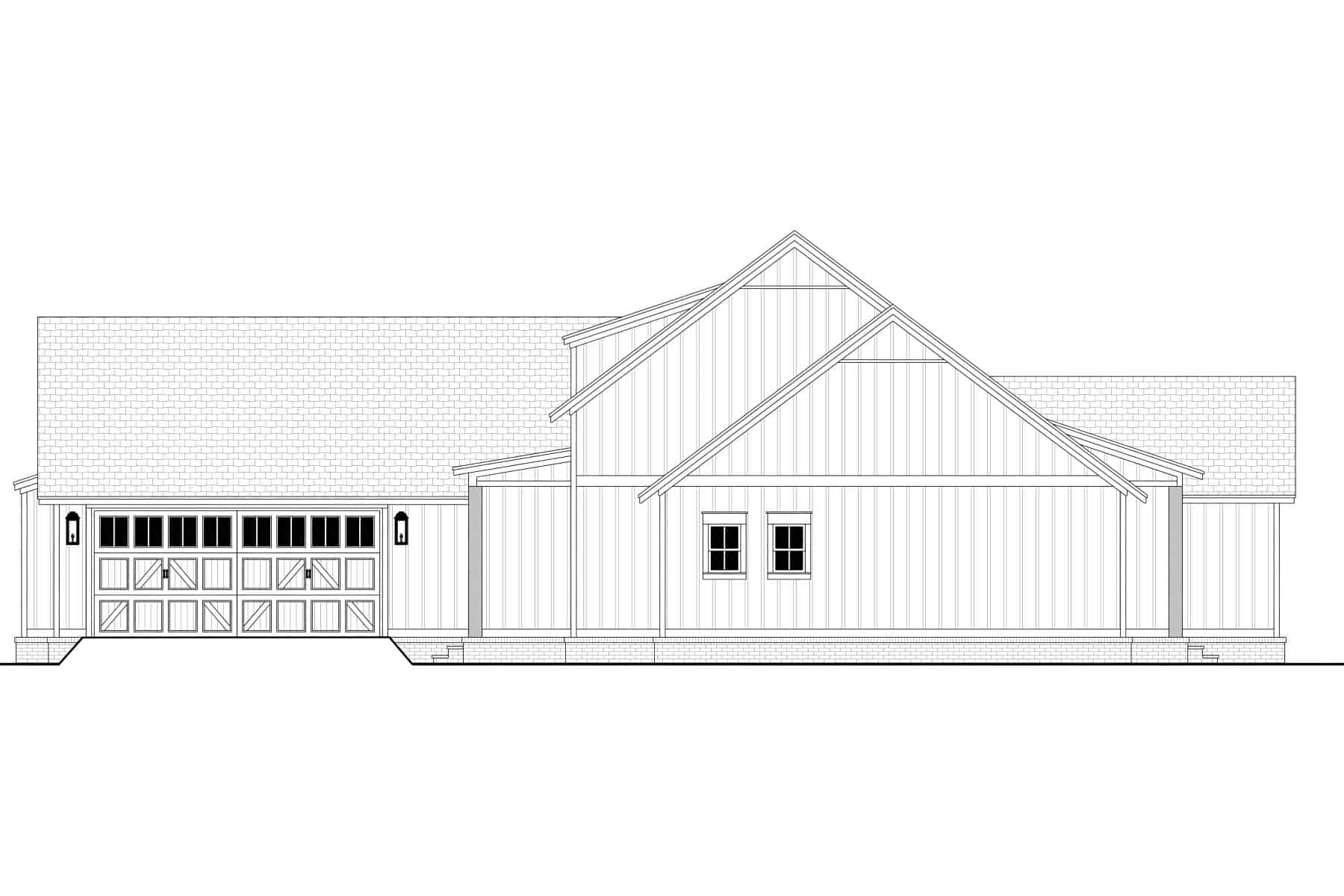Home Plan Right Elevation of this 3-Bedroom,1997 Sq Ft Plan -142-1464