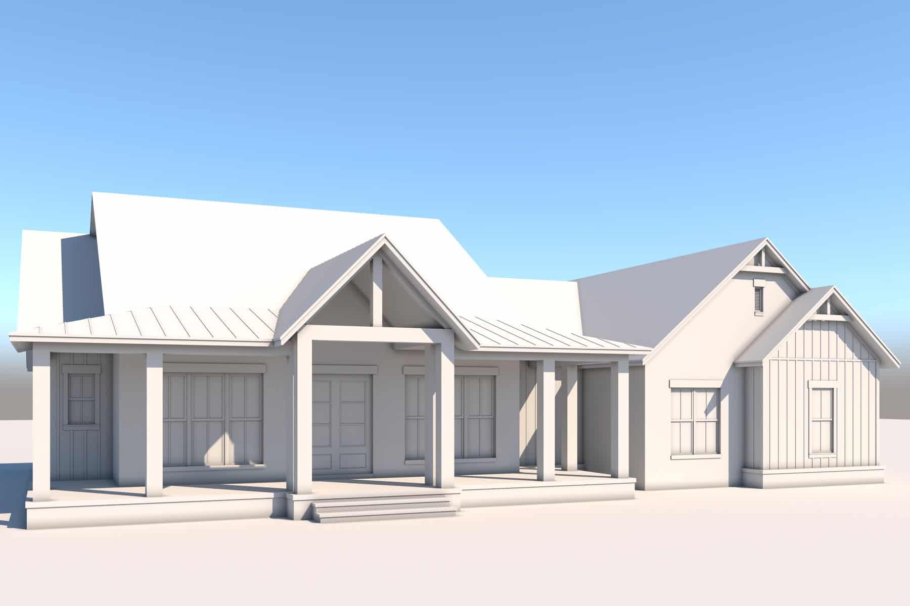 Home Plan Front Elevation of this 3-Bedroom,2195 Sq Ft Plan -142-1465