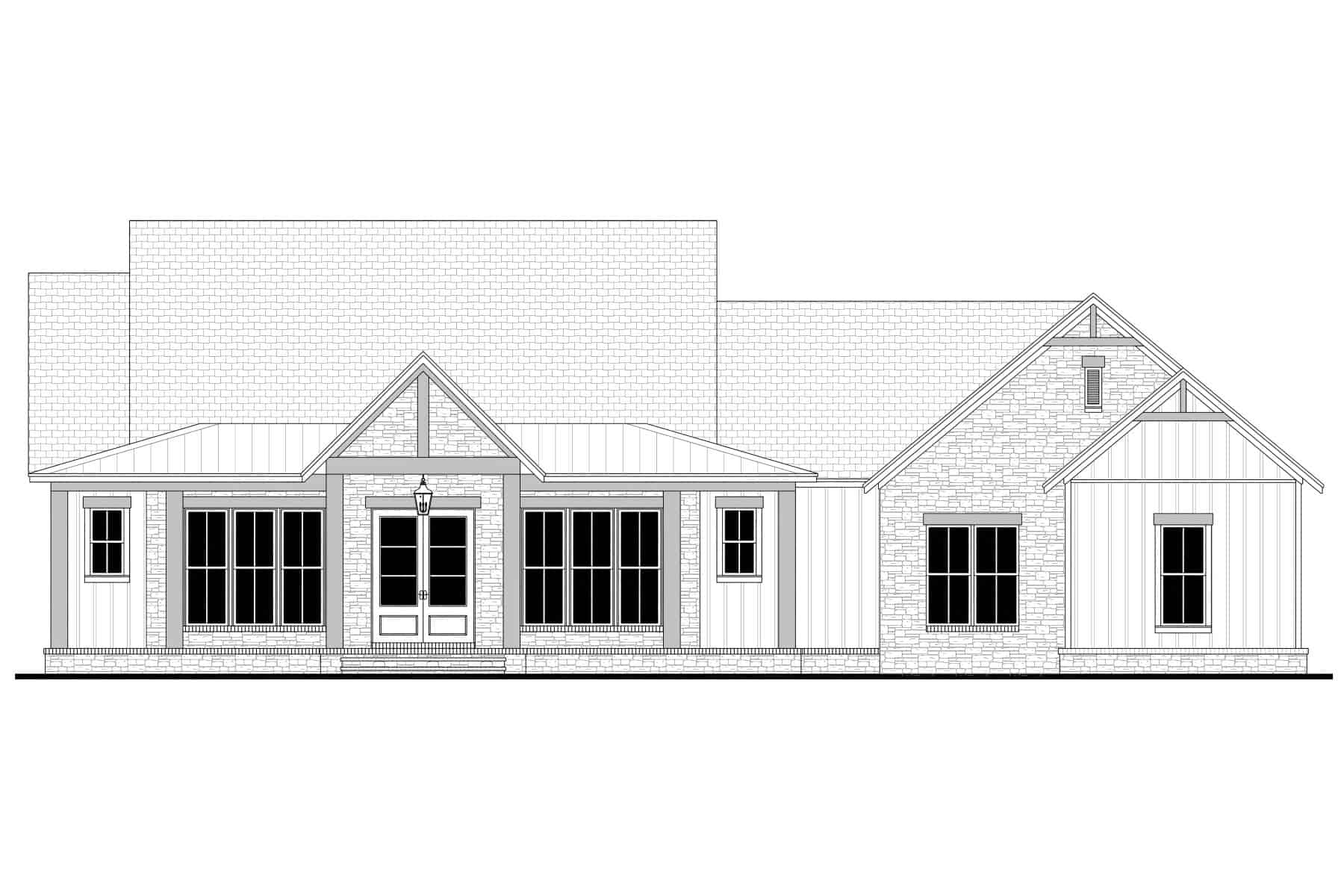 Home Plan Front Elevation of this 3-Bedroom,2195 Sq Ft Plan -142-1465