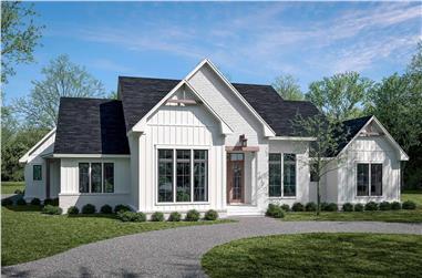 4-Bedroom, 3070 Sq Ft Modern Farmhouse House Plan - 142-1471 - Front Exterior