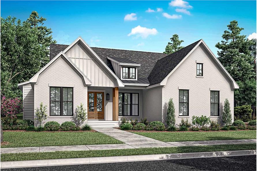 Front View of this 4-Bedroom,1800 Sq Ft Plan -142-1475