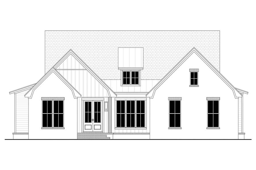 142-1475: Home Plan Front Elevation