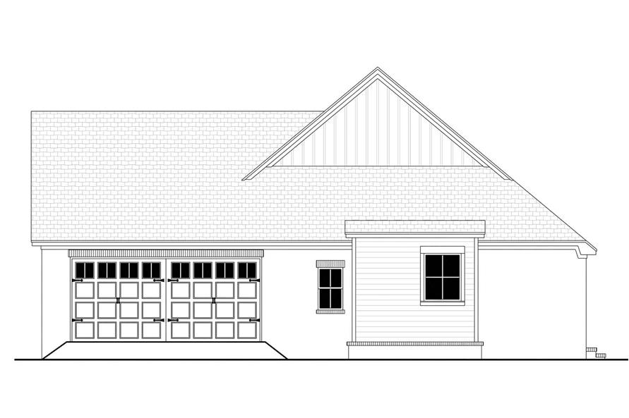 Home Plan Right Elevation of this 4-Bedroom,1800 Sq Ft Plan -142-1475