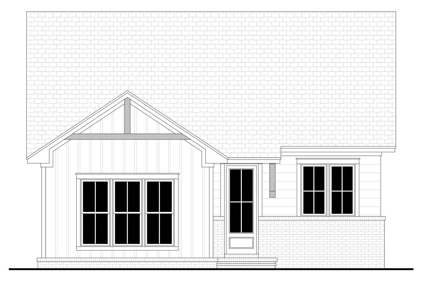 Home Plan Front Elevation of this 2-Bedroom,1000 Sq Ft Plan -142-1478