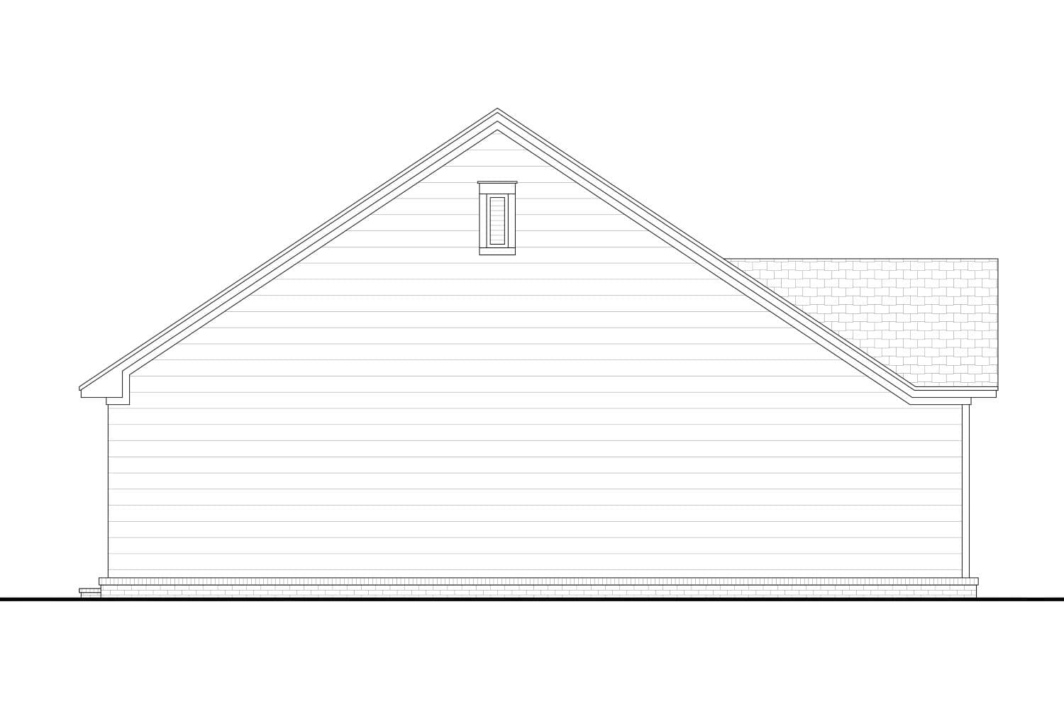 Home Plan Left Elevation of this 2-Bedroom,1000 Sq Ft Plan -142-1478