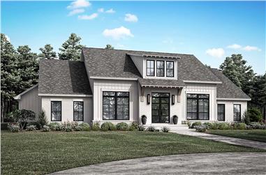 4-Bedroom, 2780 Sq Ft Modern Farmhouse House Plan - 142-1481 - Front Exterior