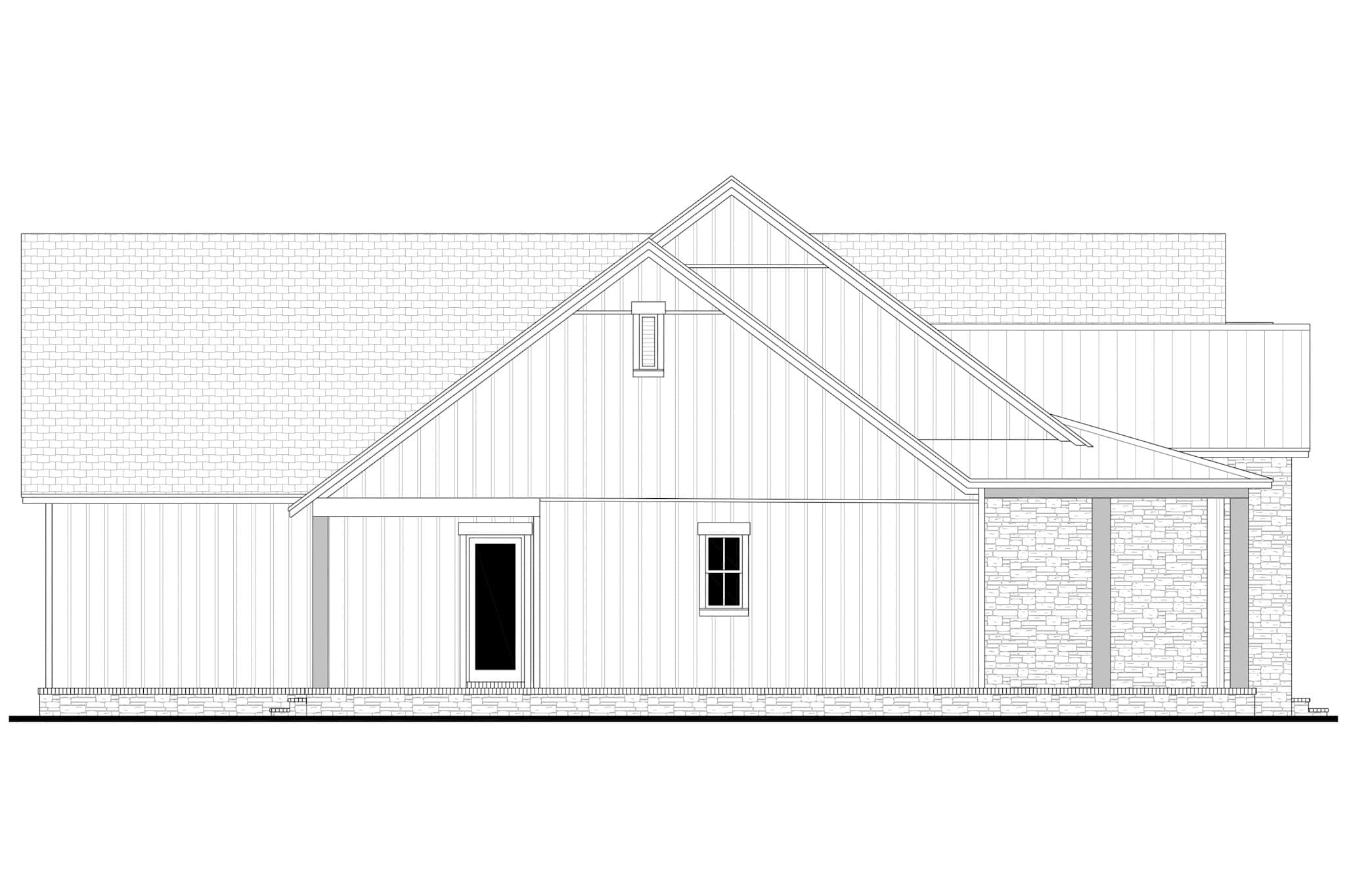 Home Plan Left Elevation of this 3-Bedroom,2278 Sq Ft Plan -142-1482