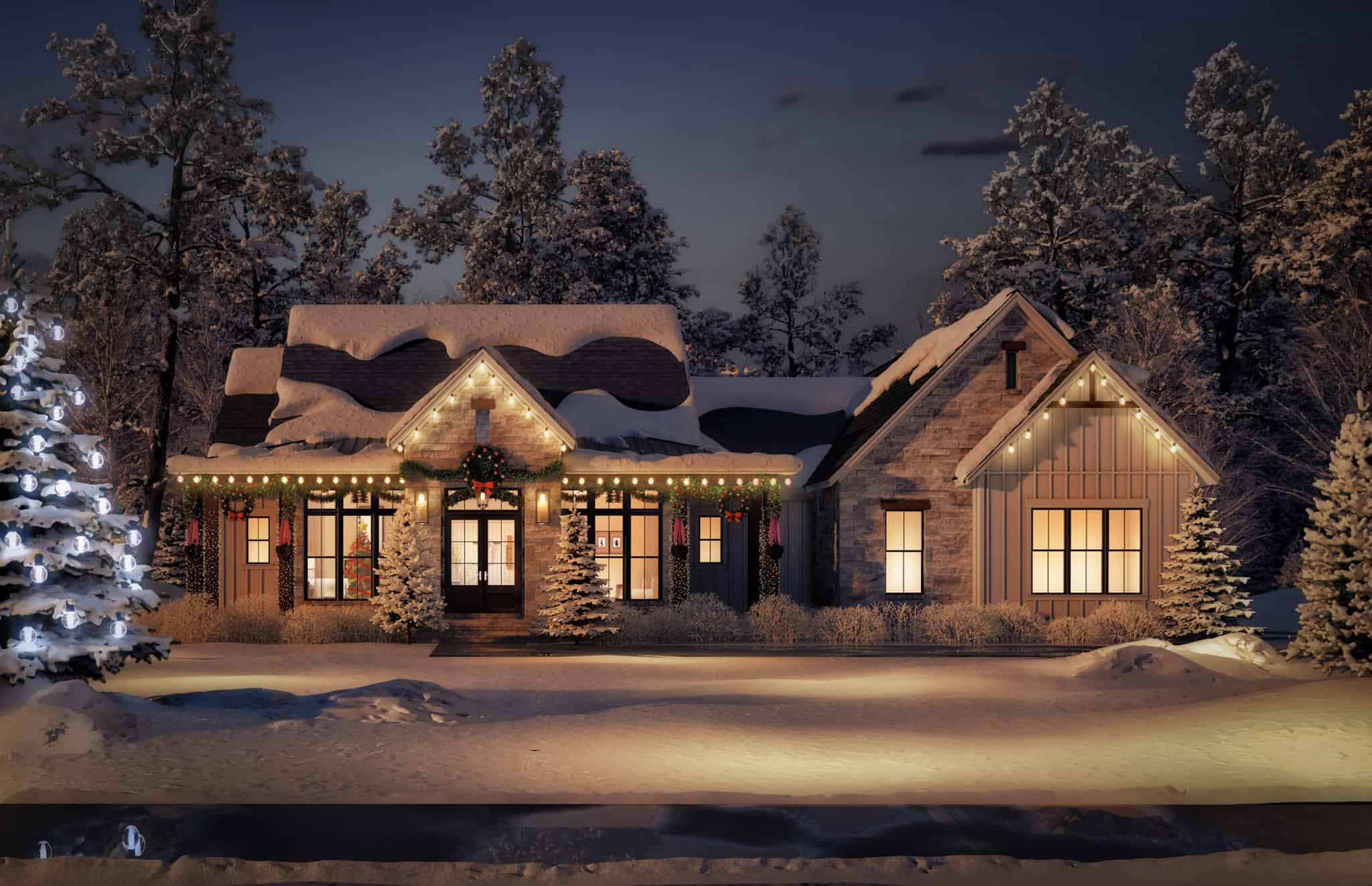 Home at Holidays of this 3-Bedroom,2278 Sq Ft Plan -142-1482