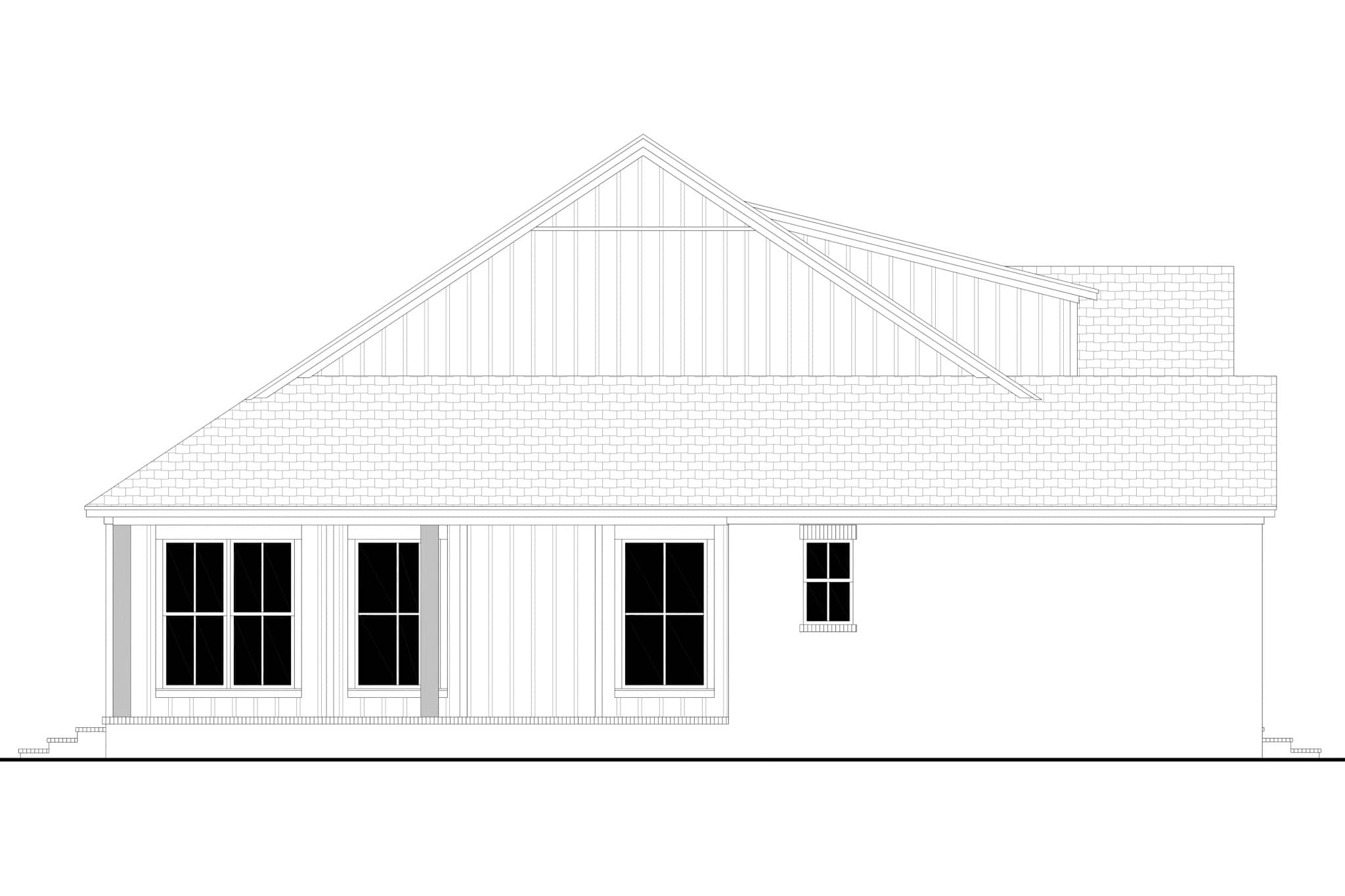 Home Plan Left Elevation of this 3-Bedroom,2349 Sq Ft Plan -142-1485