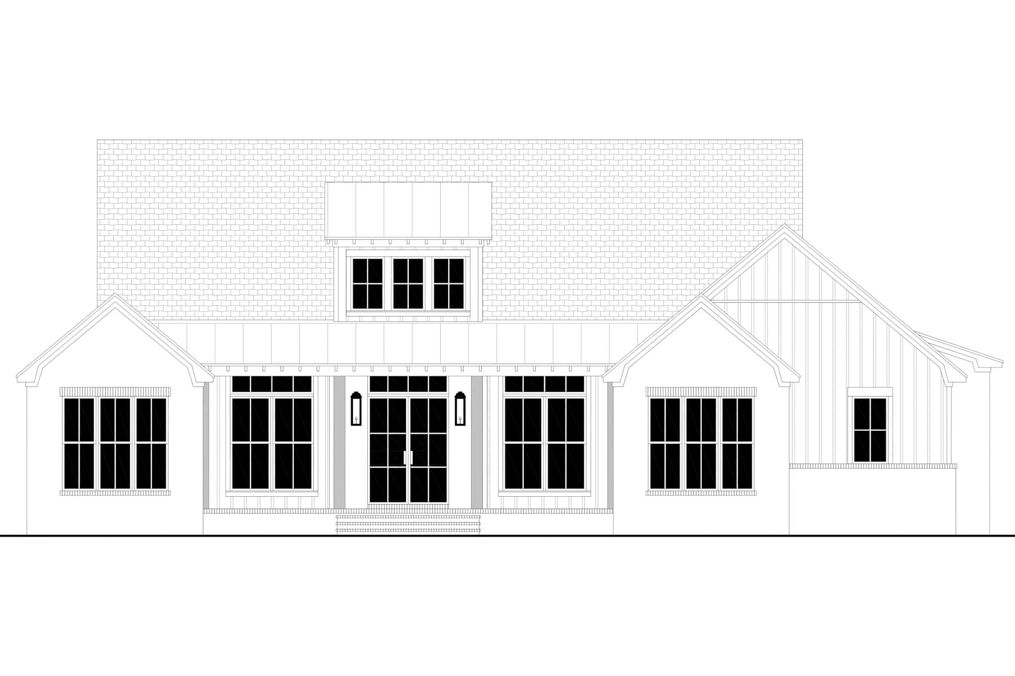 Home Plan Front Elevation of this 3-Bedroom,2349 Sq Ft Plan -142-1485