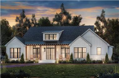 3-Bedroom, 2349 Sq Ft Transitional Home Plan - 142-1485 - Main Exterior