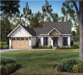 Contemporary Country Ranch Plan - 4 Bed, 2.5 Bath, 1899 SqFt #142-1489