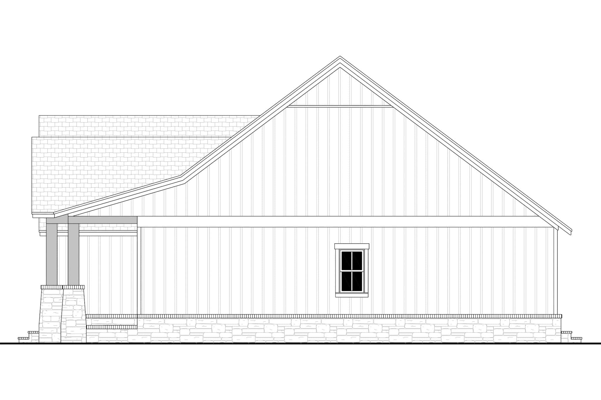 Home Plan Right Elevation of this 3-Bedroom,1795 Sq Ft Plan -142-1494