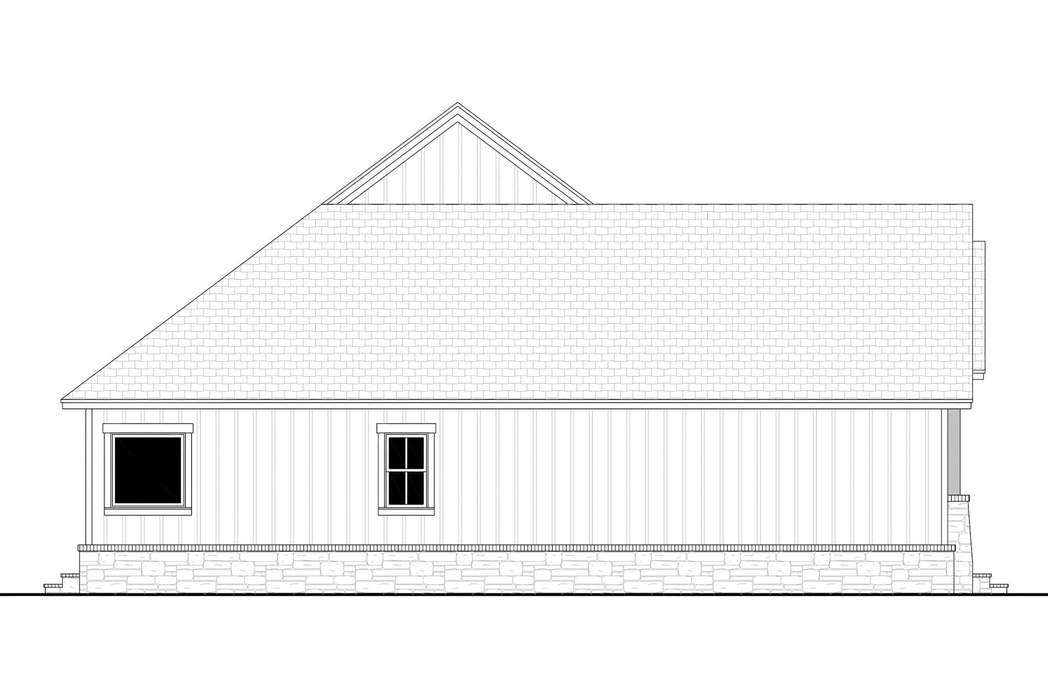 Home Plan Left Elevation of this 3-Bedroom,1795 Sq Ft Plan -142-1494
