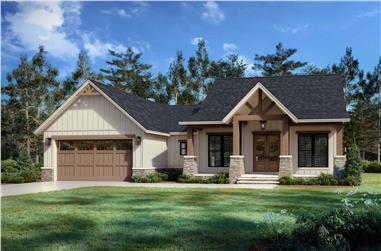 3-Bedroom, 1795 Sq Ft Country Home Plan - 142-1494 - Main Exterior