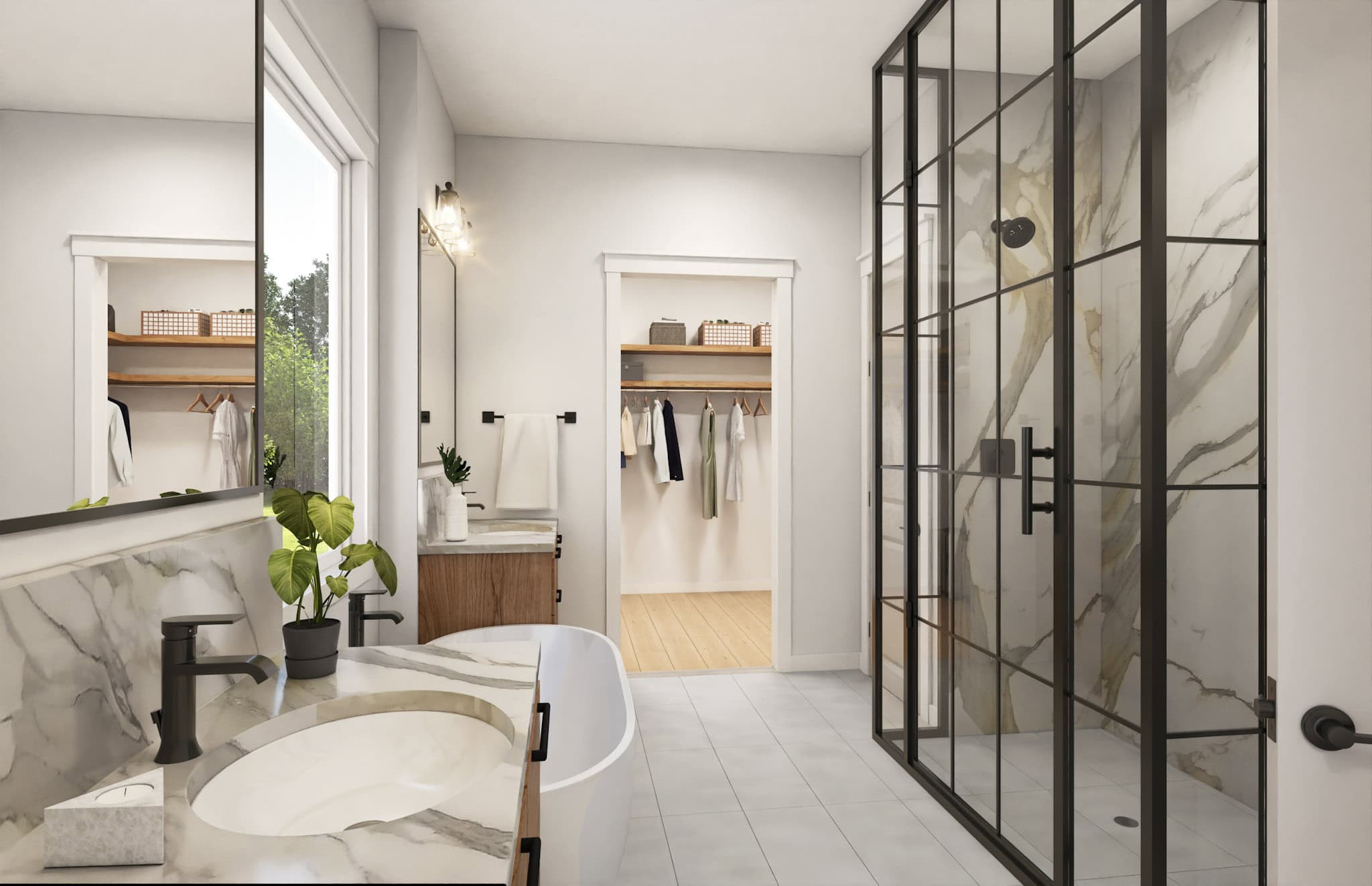 Master Bathroom of this 4-Bedroom,2500 Sq Ft Plan -142-1518