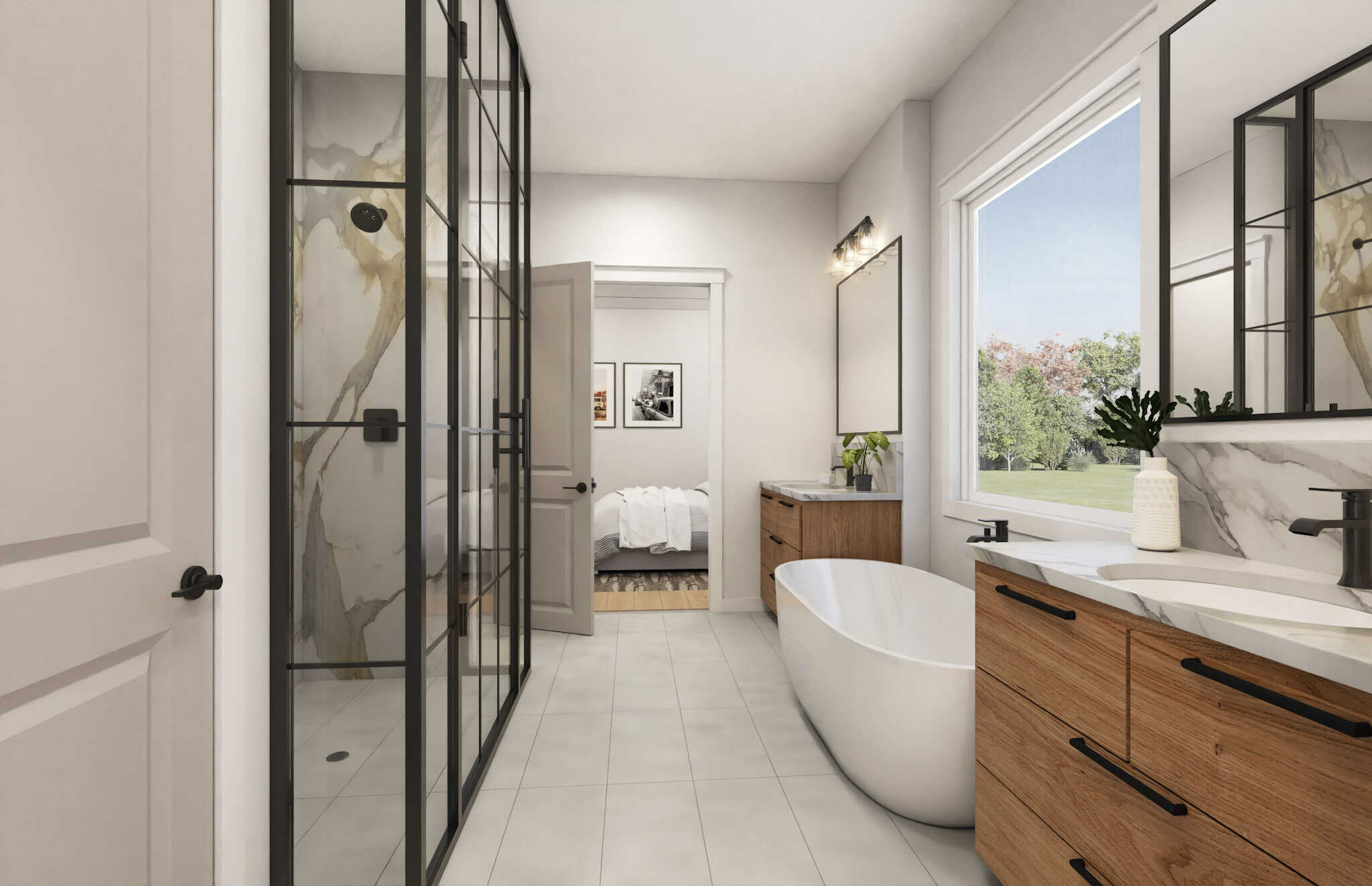 Master Bathroom of this 4-Bedroom,2500 Sq Ft Plan -142-1518