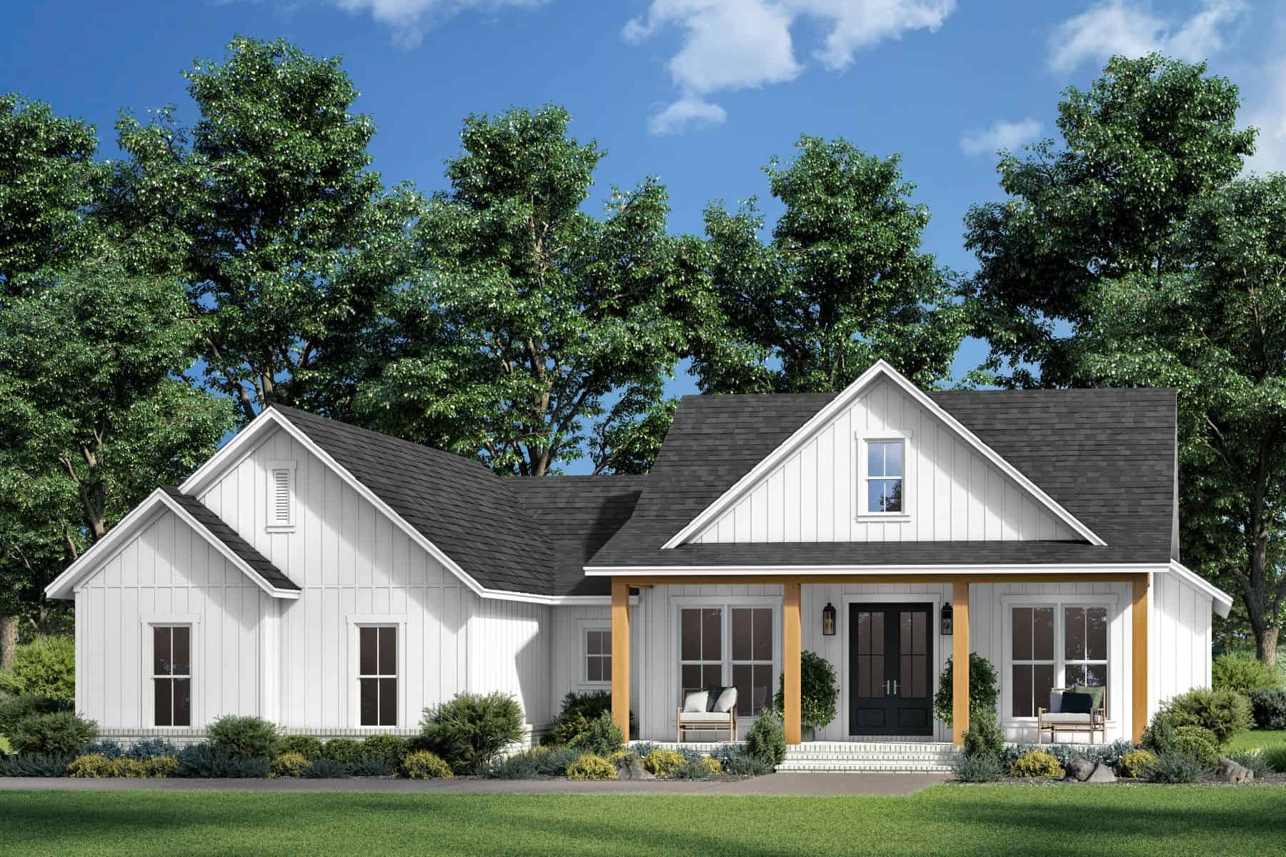Front View of this 4-Bedroom,2012 Sq Ft Plan -142-1521