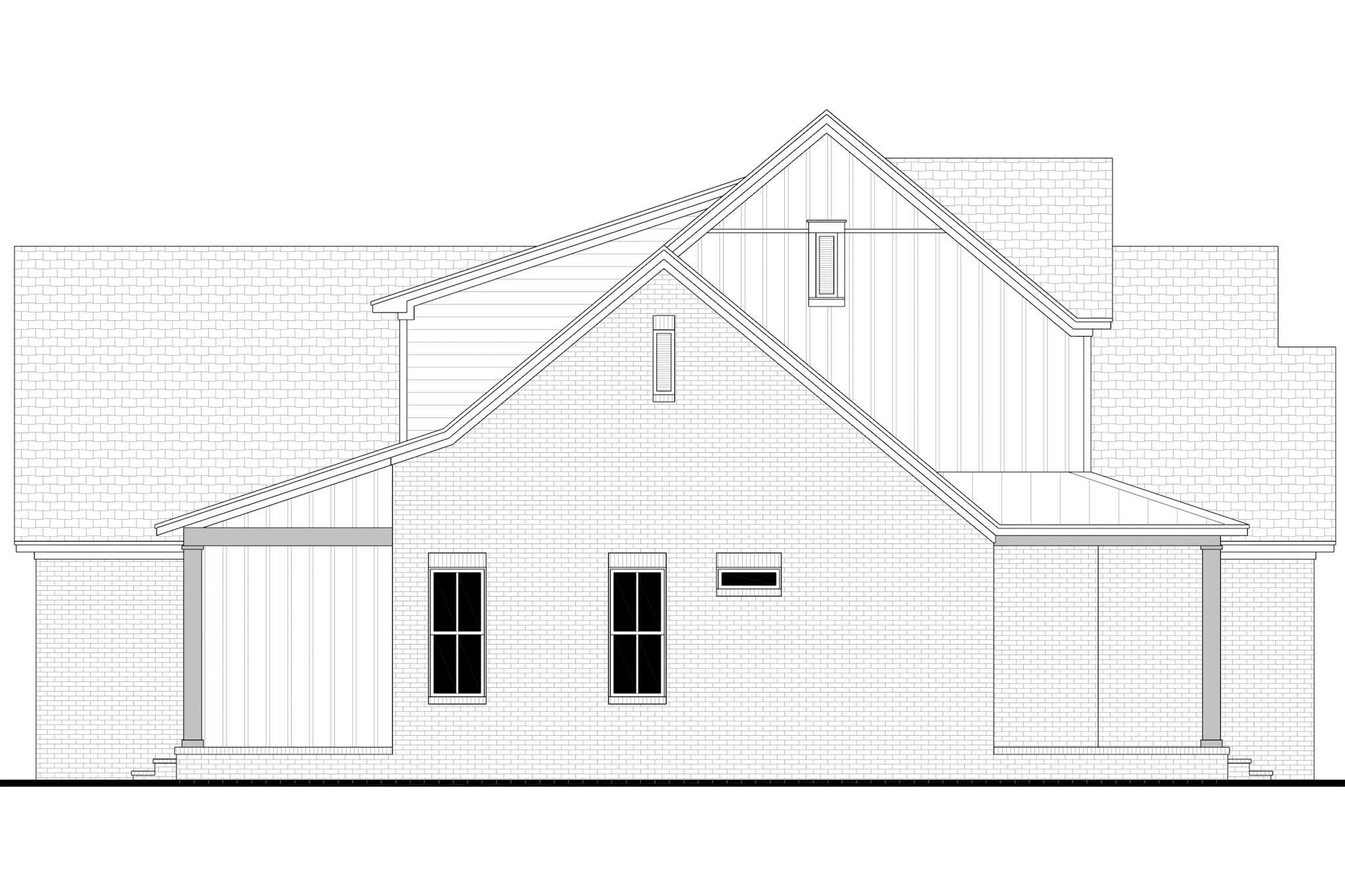 Home Plan Left Elevation of this 5-Bedroom,2800 Sq Ft Plan -142-1522
