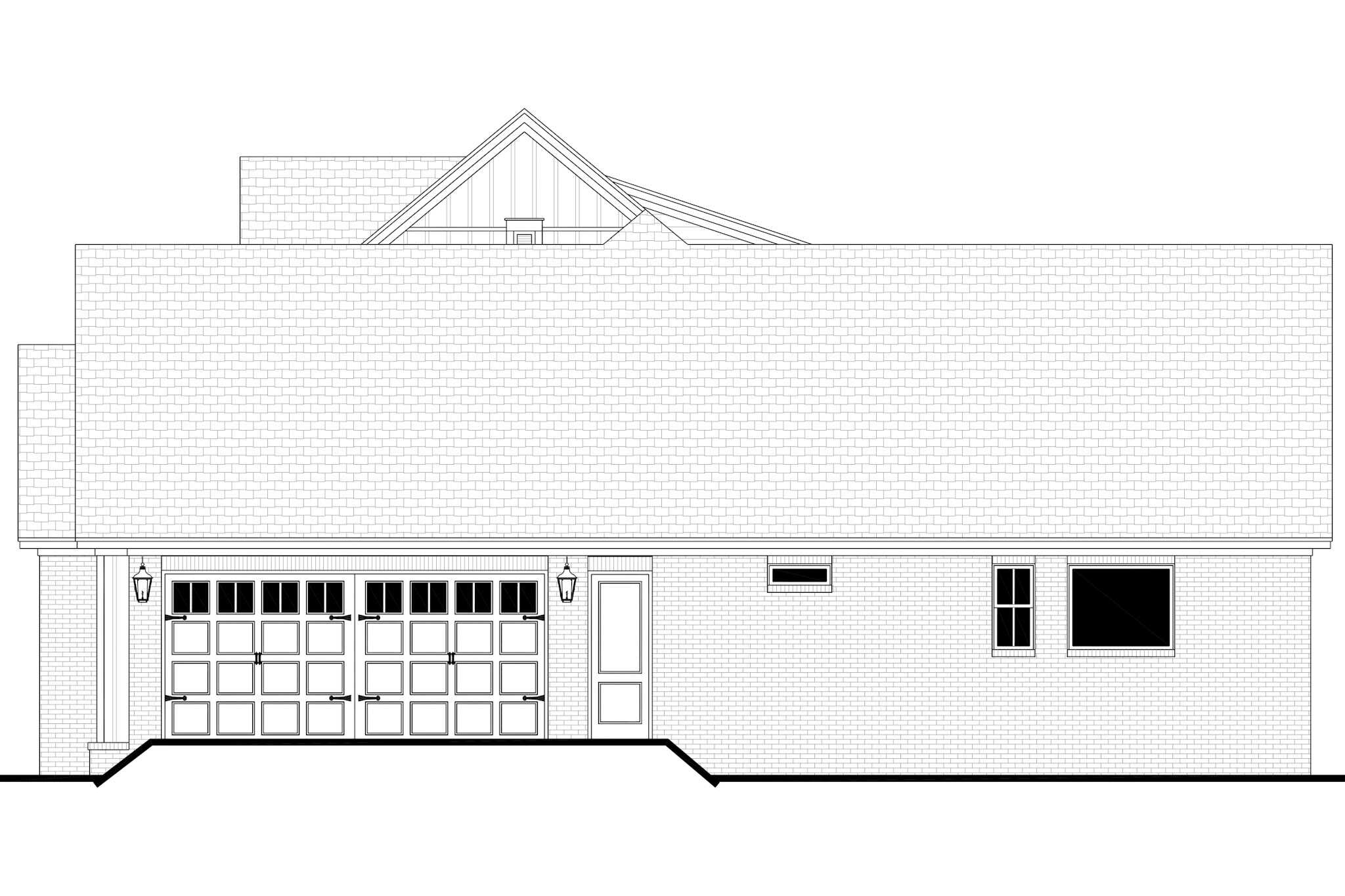 Home Plan Right Elevation of this 5-Bedroom,2800 Sq Ft Plan -142-1522