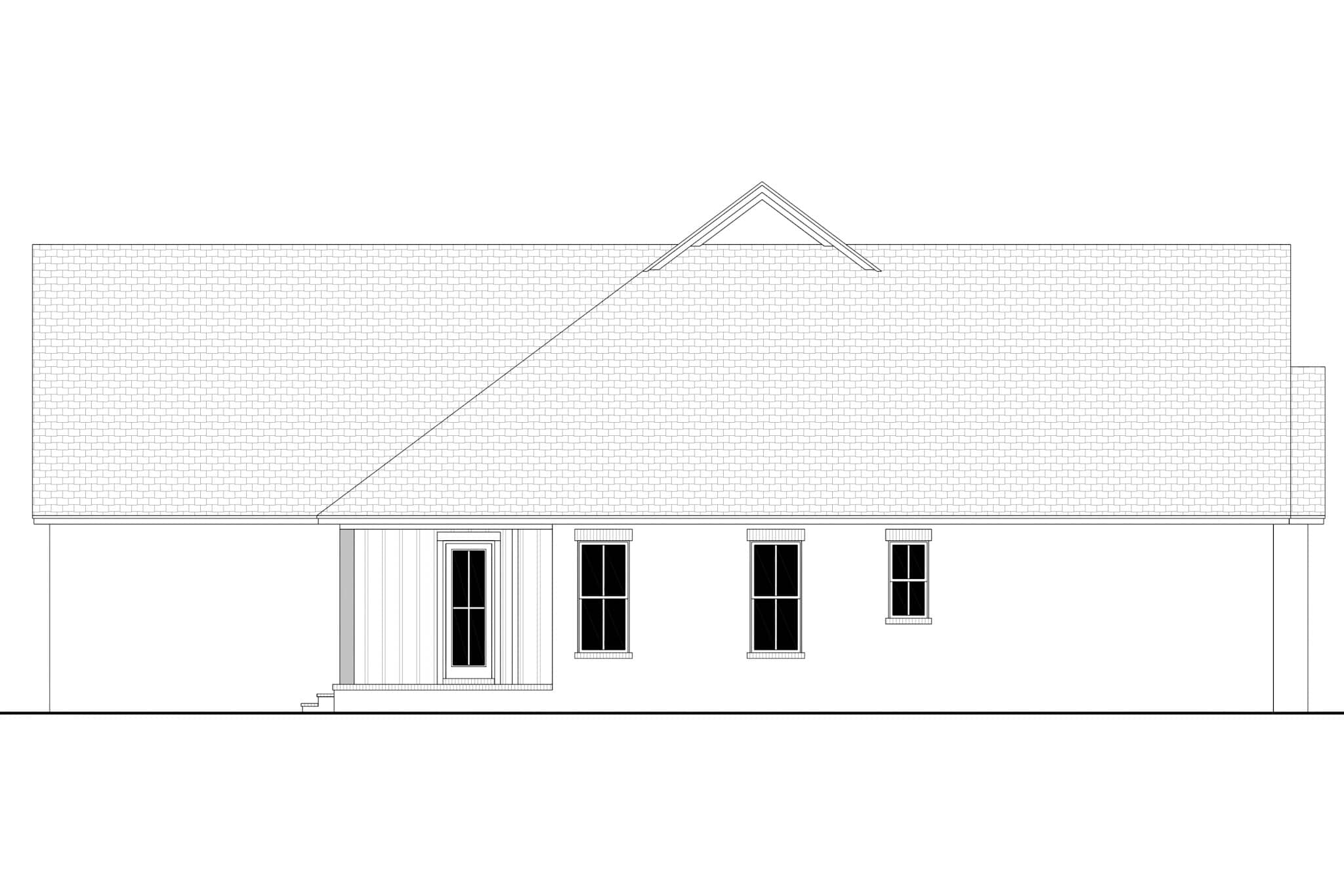 Home Plan Left Elevation of this 5-Bedroom,3215 Sq Ft Plan -142-1524