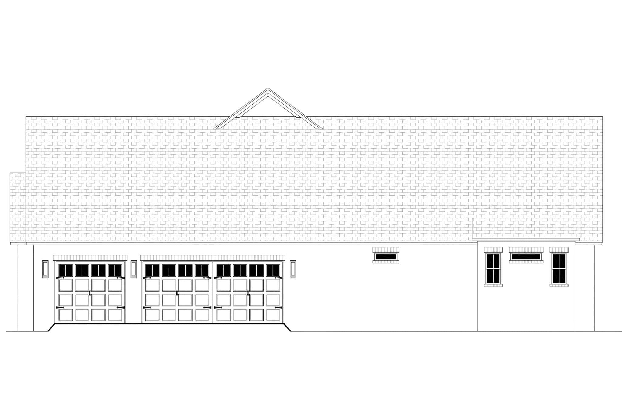 Home Plan Right Elevation of this 5-Bedroom,3215 Sq Ft Plan -142-1524