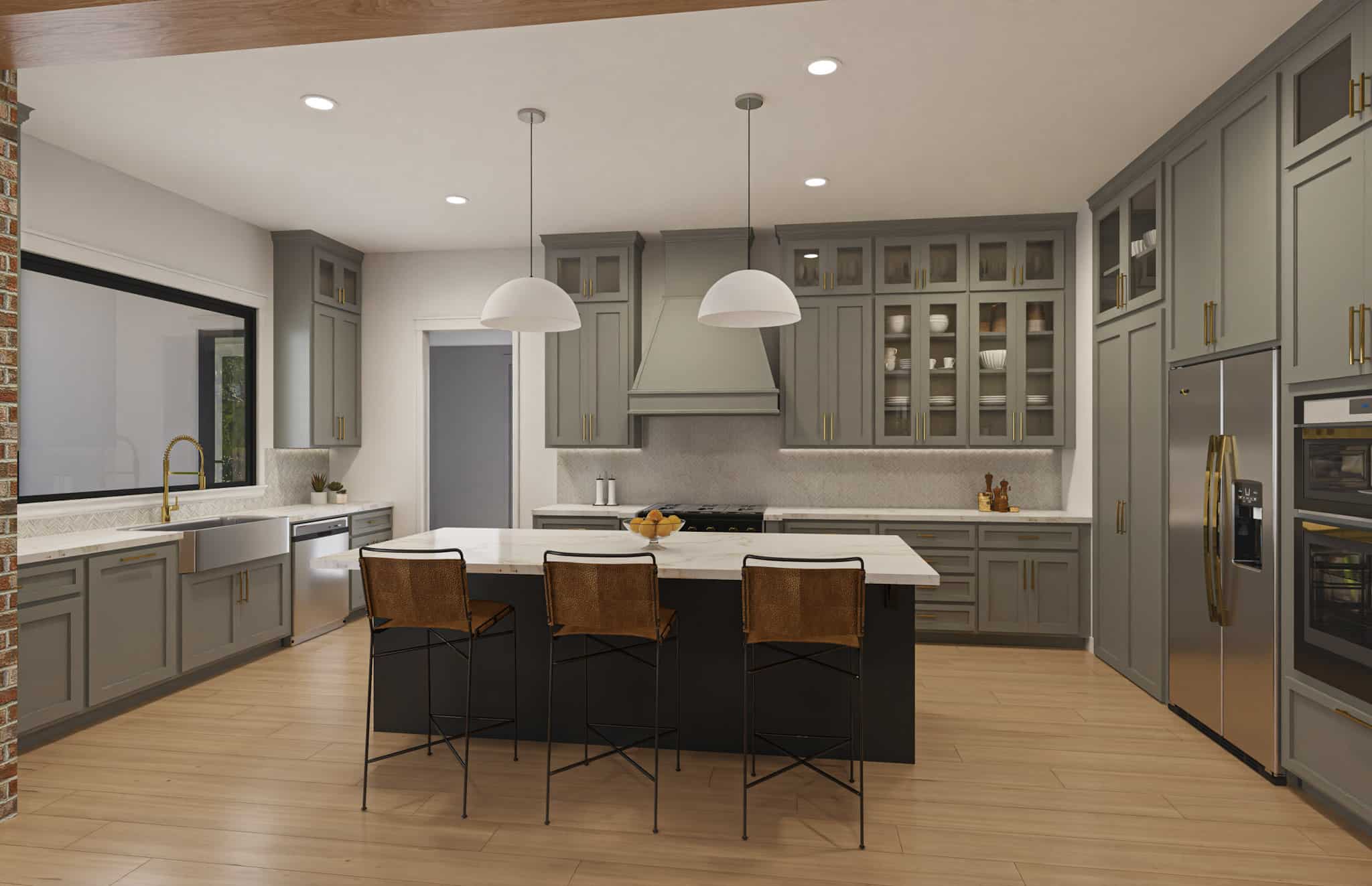 Kitchen: Kitchen Island of this 5-Bedroom,3215 Sq Ft Plan -142-1524