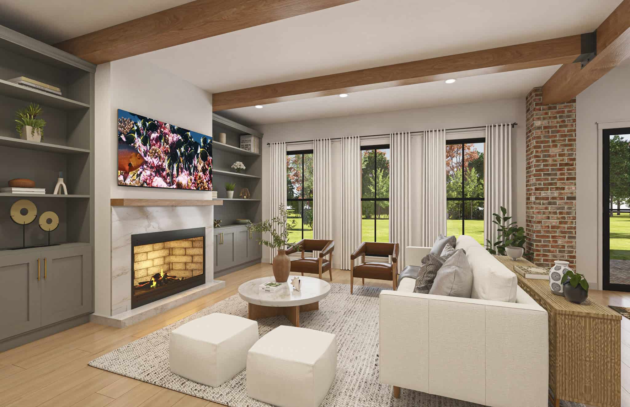 Great Room of this 5-Bedroom,3215 Sq Ft Plan -142-1524