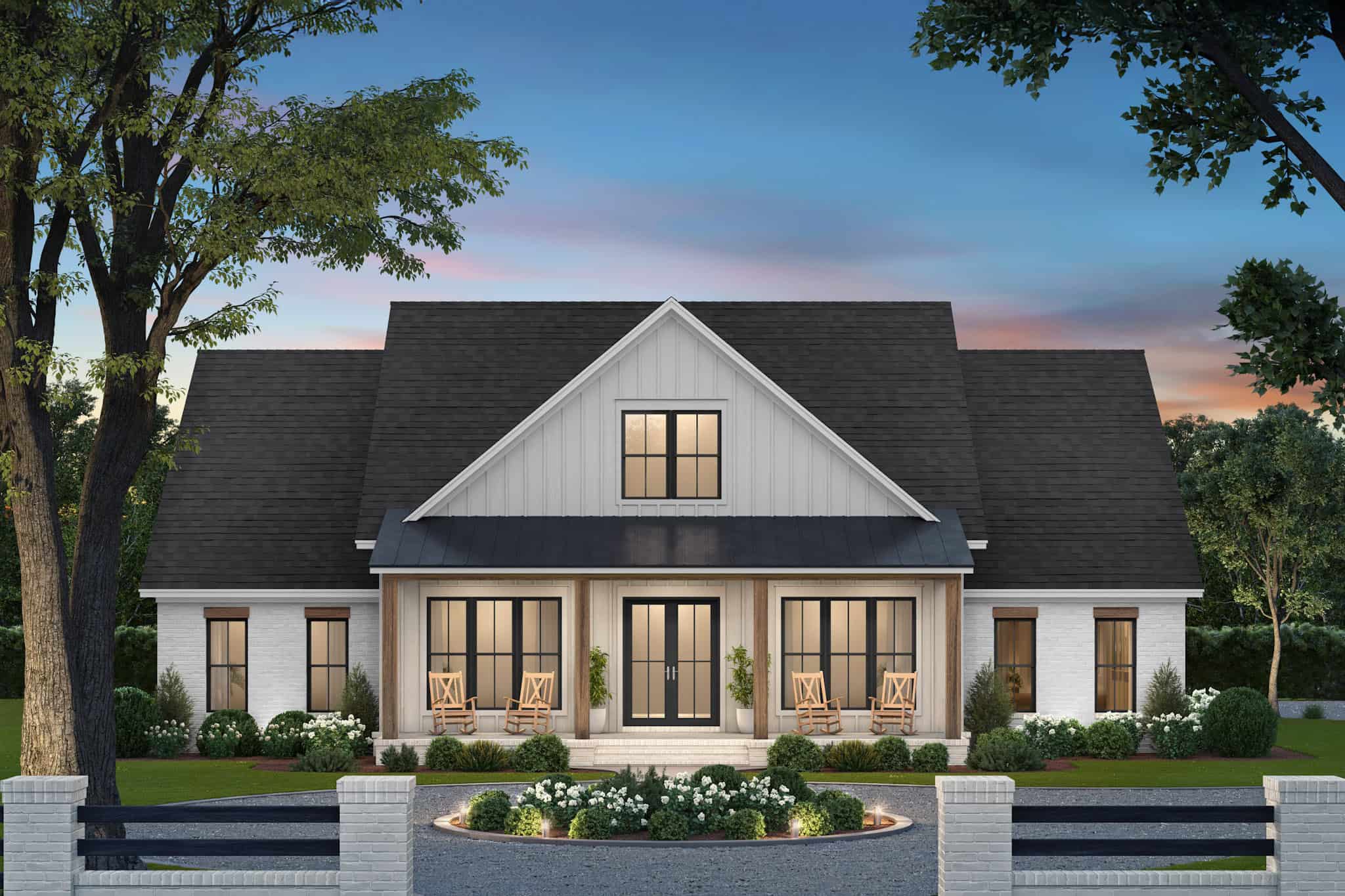 Home at Night of this 4-Bedroom,2585 Sq Ft Plan -142-1525