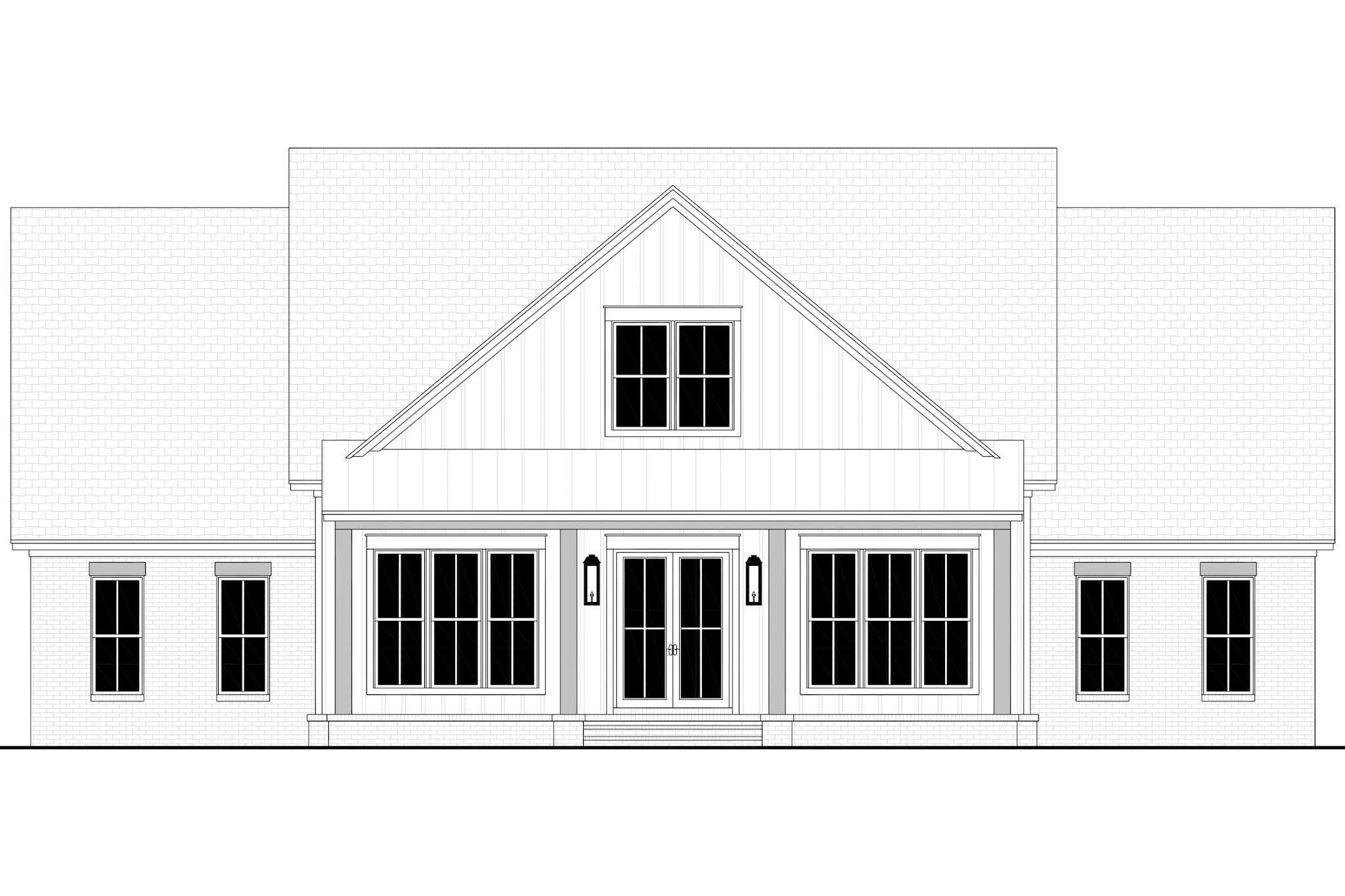 Home Plan Front Elevation of this 4-Bedroom,2585 Sq Ft Plan -142-1525