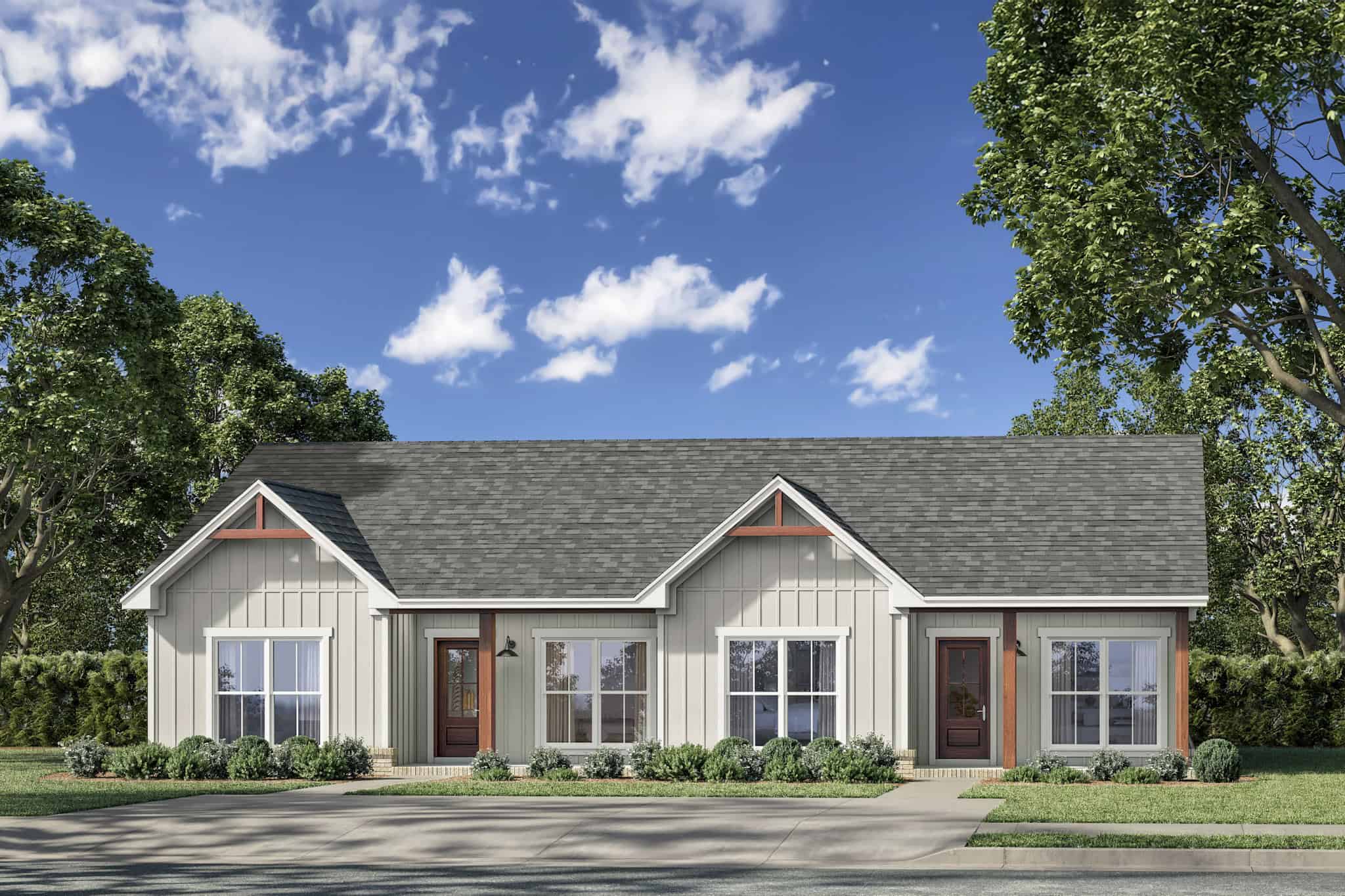 Front View of this 4-Bedroom,2000 Sq Ft Plan -142-1526