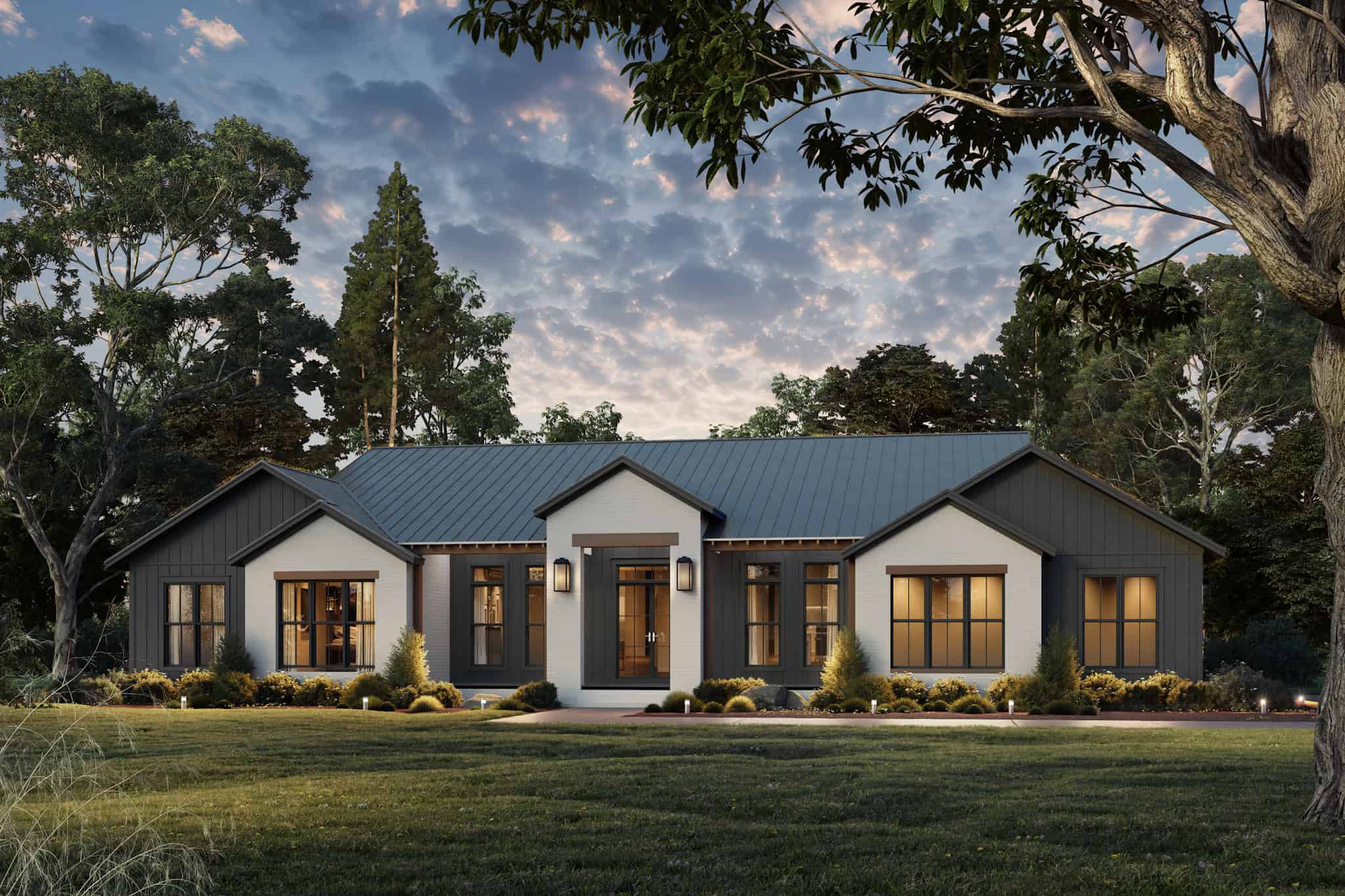 Home at Night of this 5-Bedroom,3340 Sq Ft Plan -142-1527