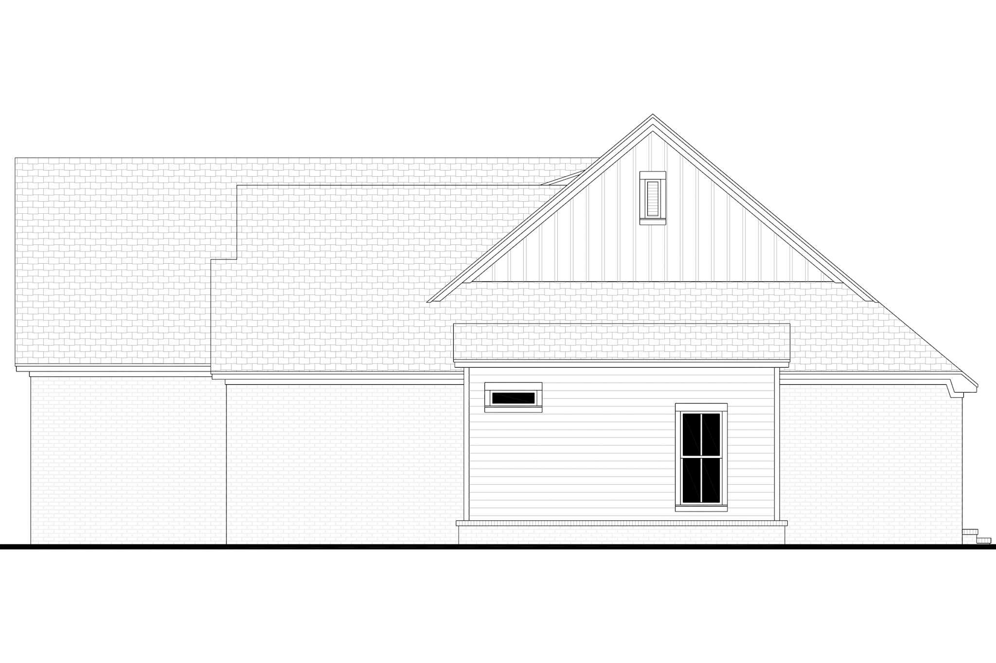 Home Plan Right Elevation of this 4-Bedroom,1945 Sq Ft Plan -142-1528