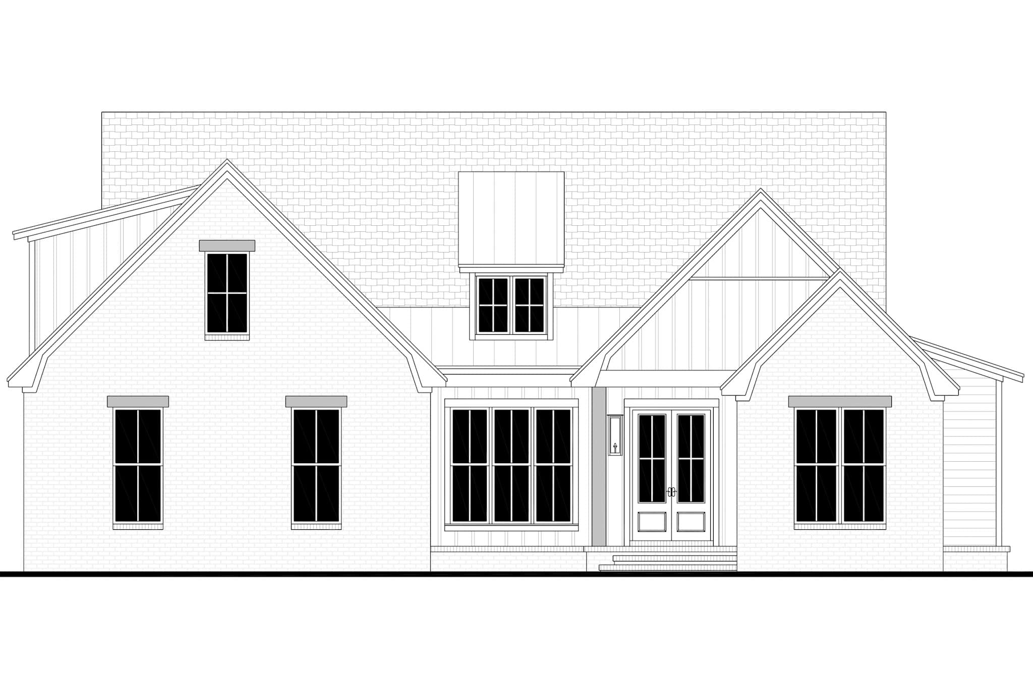 Home Plan Front Elevation of this 4-Bedroom,1945 Sq Ft Plan -142-1528