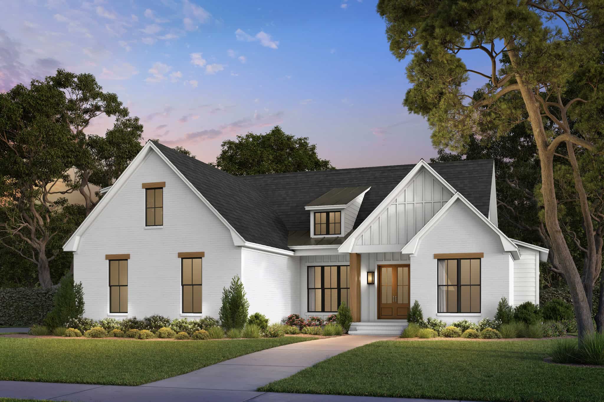 Home at Night of this 4-Bedroom,1945 Sq Ft Plan -142-1528