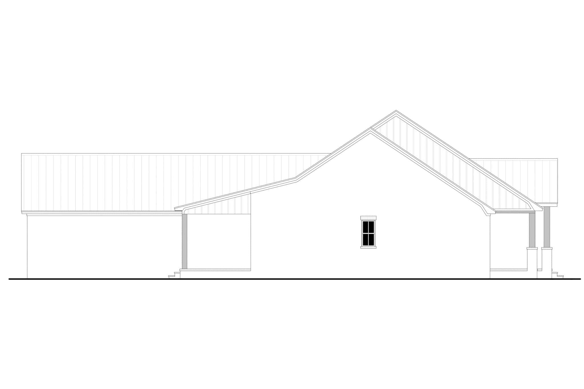 Home Plan Left Elevation of this 3-Bedroom,2400 Sq Ft Plan -142-1529
